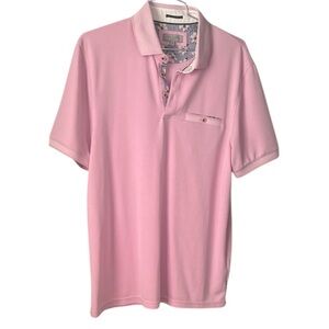Ted Baker London Pink Short Sleeve Polo Modal Shirt Women’s Sz 4 / Large